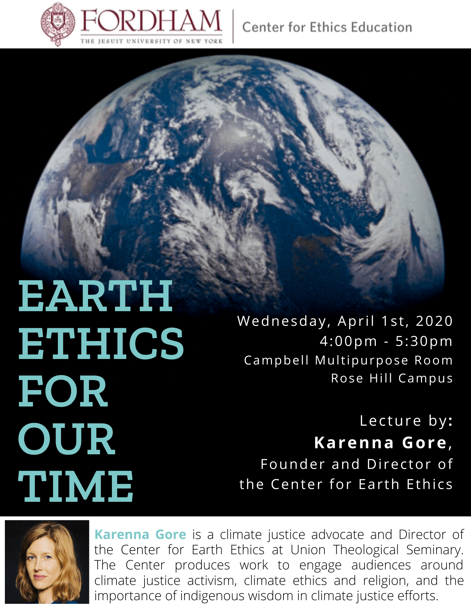 Karenna Gore Lecture Flyer