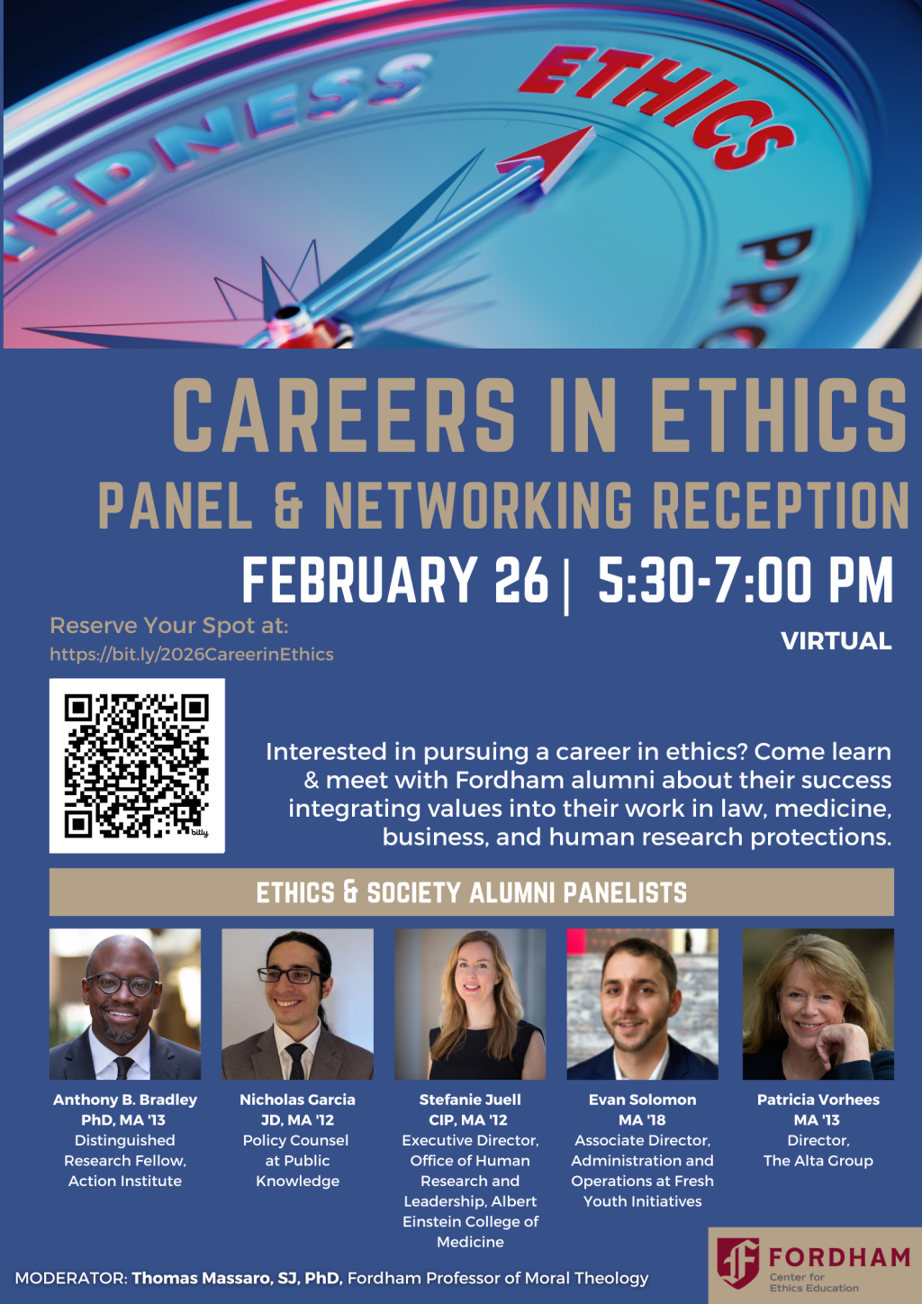 Feb. 26, 2026 Careers in EthicsPanel & Networking&nbsp;Reception